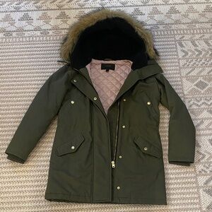 J. Crew Quilted Pink Lining Jacket